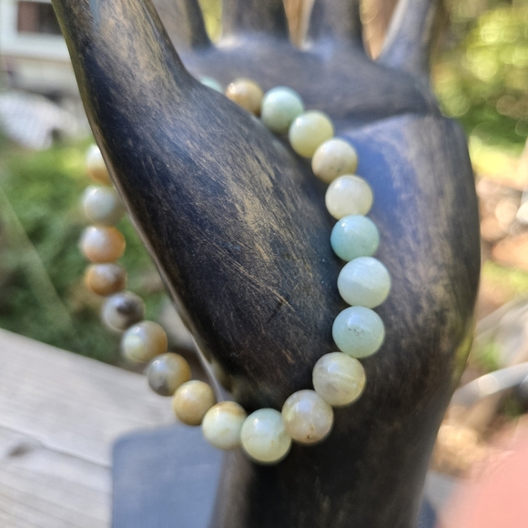 Moss Agate Natural gemstone bracelet - Picture 3 of 5